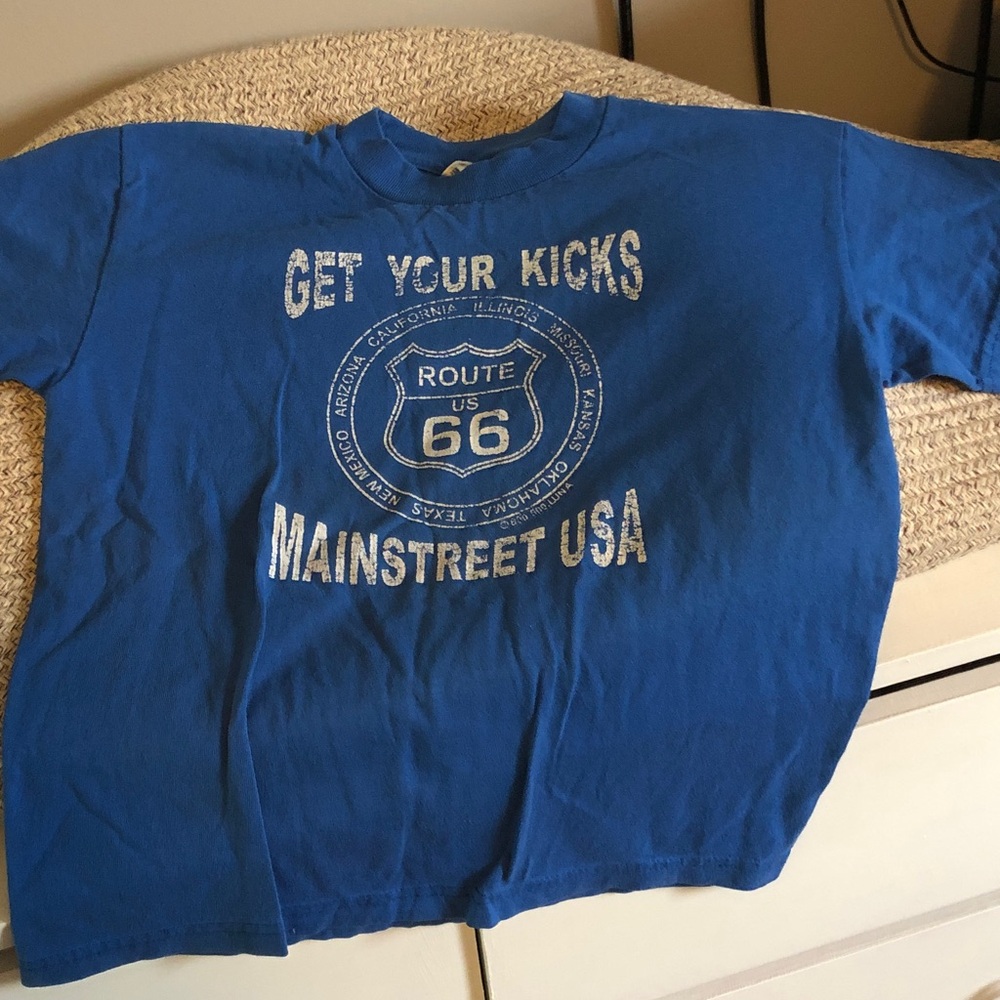 Hanes Blue Route 66 Kids T-Shirt